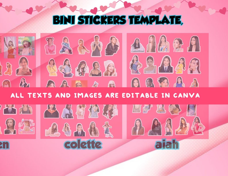 BINI Stickers: Illustrations, Iconic Moments (PDF File - Etsy