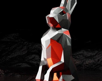 Low Poly Hare steel