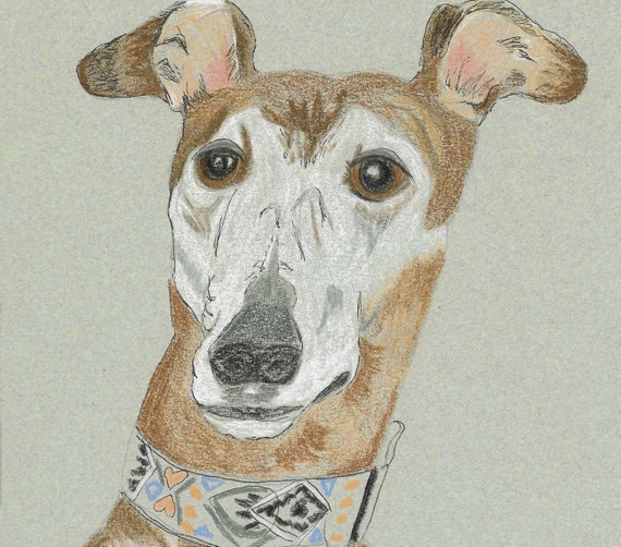 Many Moods III Greyhound Dog Note Cards Whippet Galgo