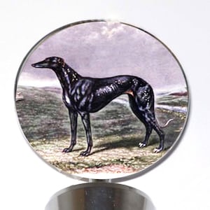 Black Greyhound Dog Wine Bottle Stopper Whippet IG