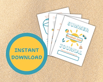 Diario para niños, Diario de verano, Diario de verano para niños, Lista de deseos de verano, Diario de verano para niños, Lista de deseos de verano para niños