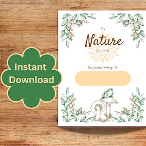 Diario de naturaleza para niños, Cuaderno de naturaleza, Diario de naturaleza para niños, Diario de naturaleza, Diario para niños, Diario para niños, Diario de naturaleza
