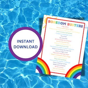 Summer Boredom Buster, Summer fun ideas, Kids Boredom Buster, Summer ideas, List of activity ideas for kids, Children Boredom Buster