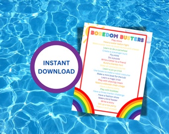 Summer Boredom Buster, Summer fun ideas, Kids Boredom Buster, Summer ideas, List of activity ideas for kids, Children Boredom Buster