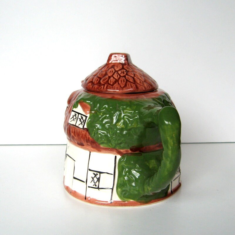 Vintage Cottage Teapot Small Teapot House Teapot Brown Etsy