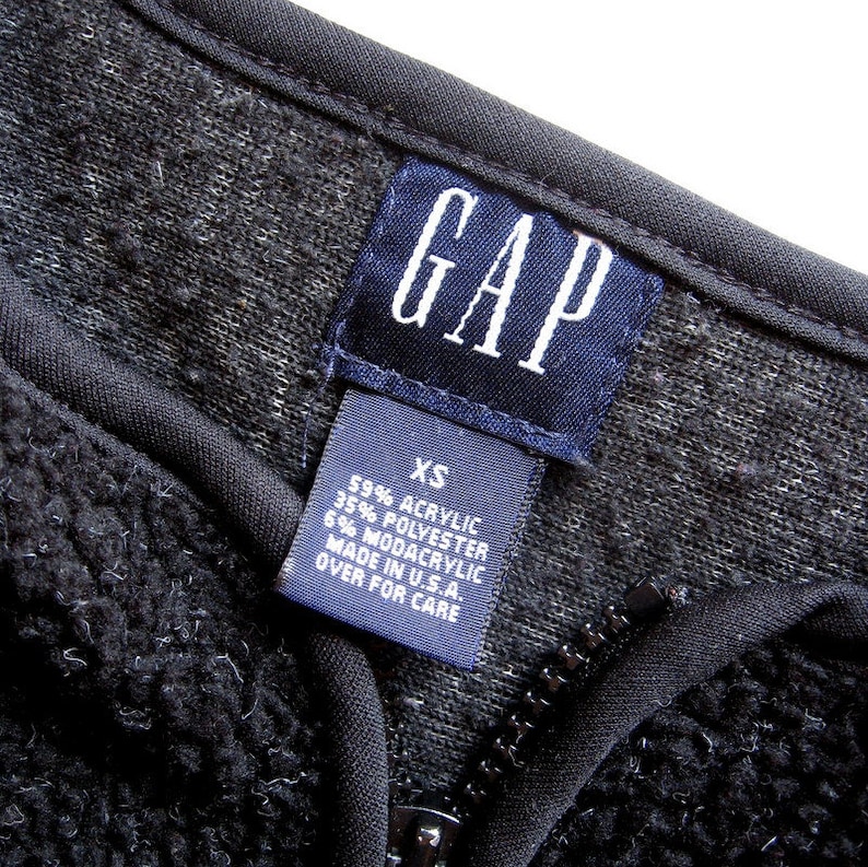 Vintage GAP Jacket Short Jacket Fleece Fabric Nordic | Etsy