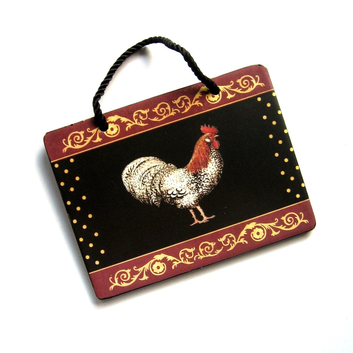 Vintage Wall Art Kitchen Plaque Rooster Slate Kitchen Etsy