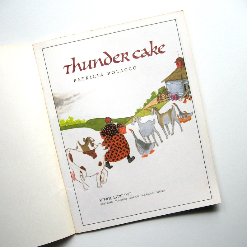 Vintage Book Thunder Cake 1992 by Patricia Polacco Etsy