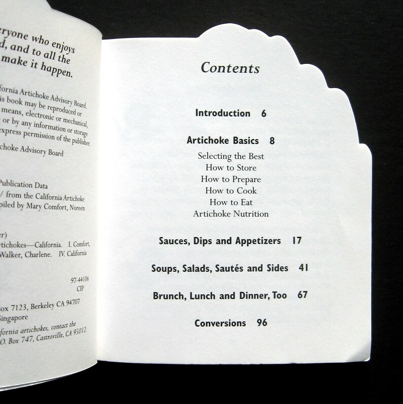 Vintage Book the California Artichoke Cookbook 1998 Etsy