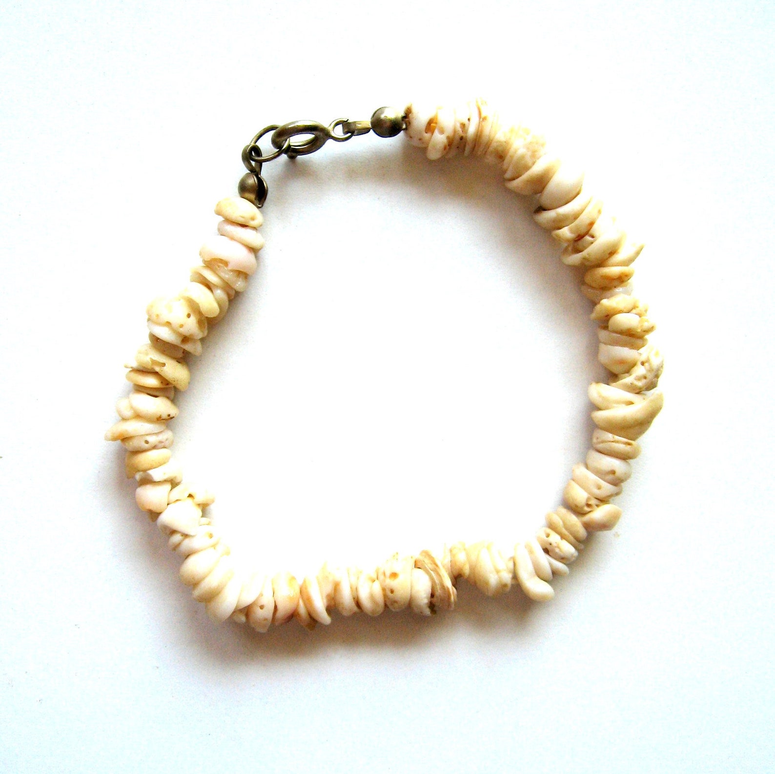 Vintage Bracelet Seashell Bracelet Tiny Seashells 7 Etsy