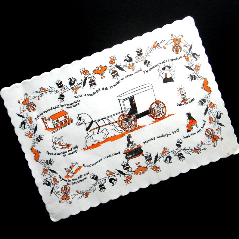 Vintage Paper Placemats Set of 24 Amish Theme Placemats 2 Etsy
