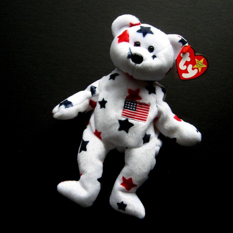 Vintage TY Beanie Baby Glory the Bear 1997 Plush Toy Etsy
