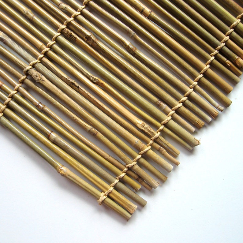 Vintage Place Mat Bamboo Placemat Woven Placemat Natural Etsy