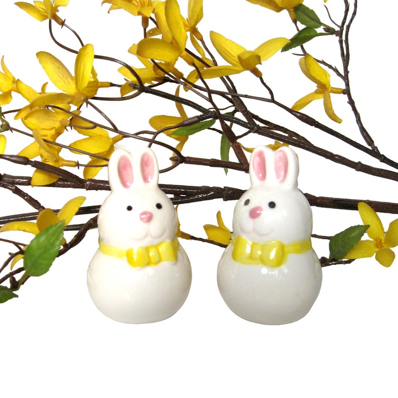 Vintage Salt and Pepper Shakers Rabbits Bunny Salt and Etsy