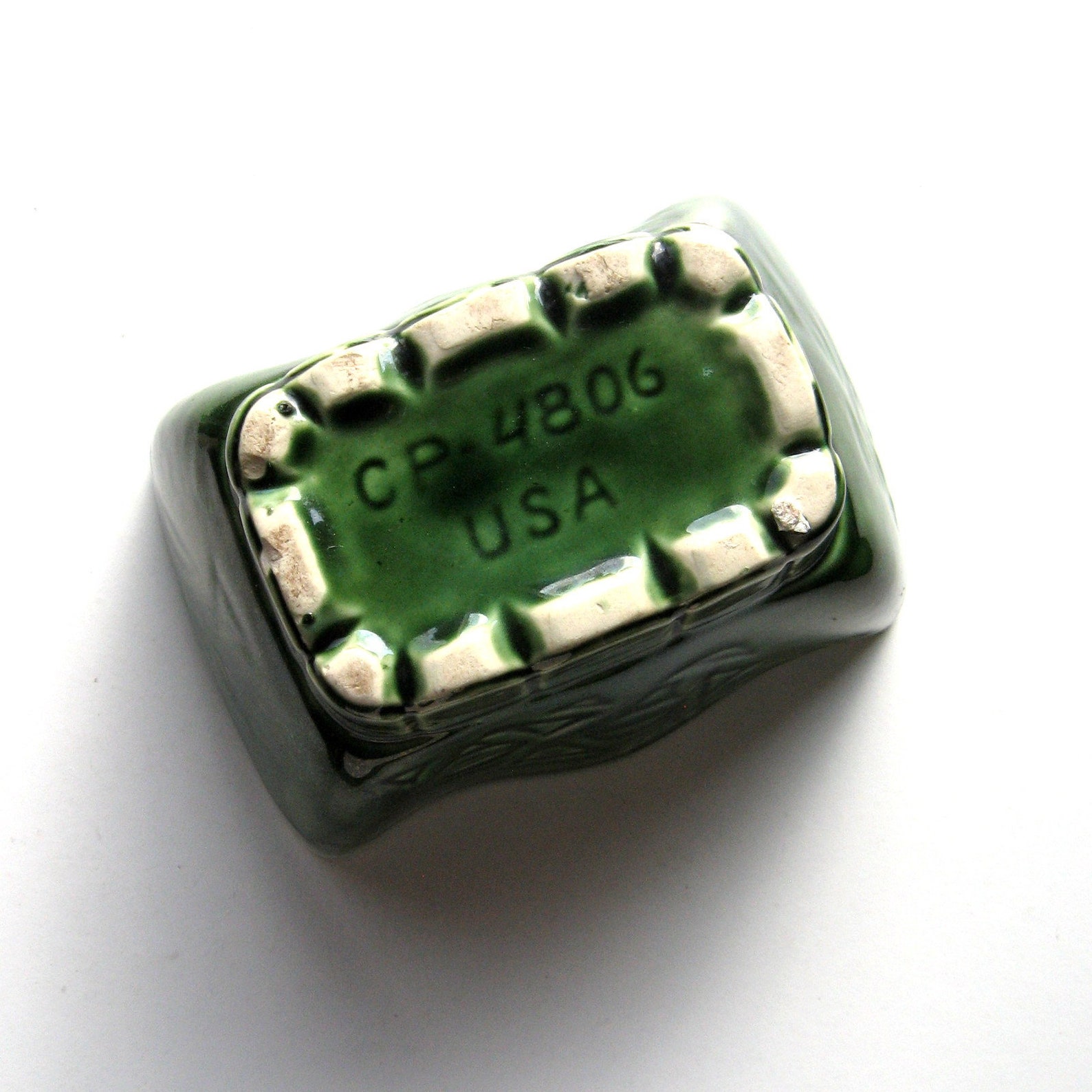 Vintage Plant Pot Cookson USA Pottery Planter Green Etsy