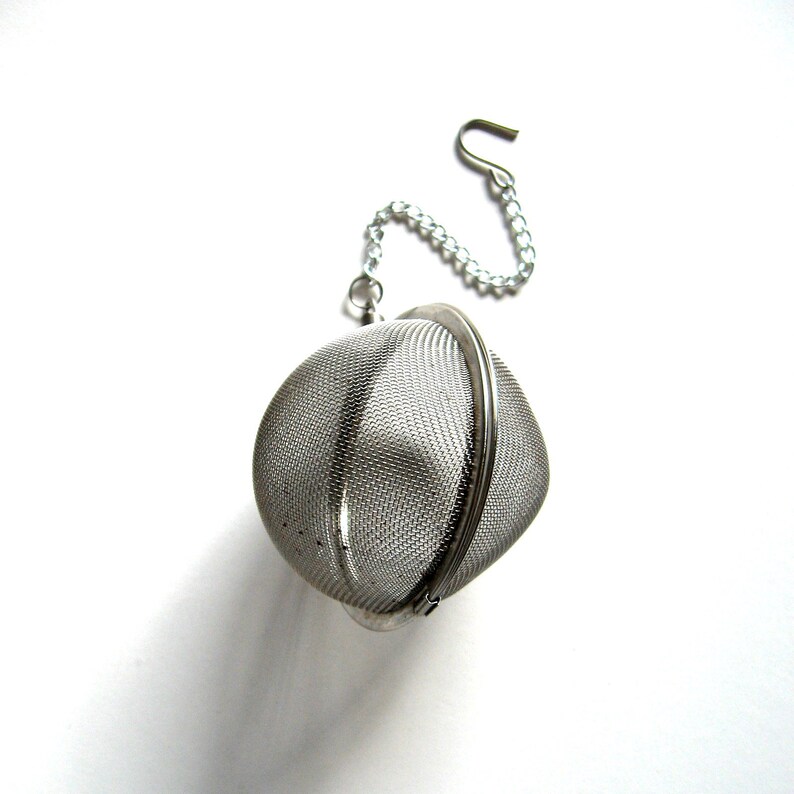 Vintage Tea Infuser Tea Ball With Chain and Hook Large Tea Etsy