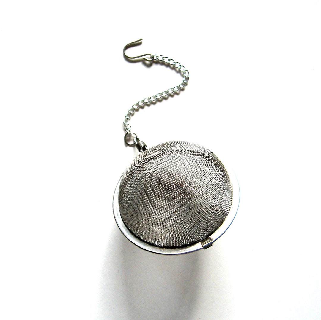 Vintage Tea Infuser Tea Ball With Chain and Hook Large Tea Etsy