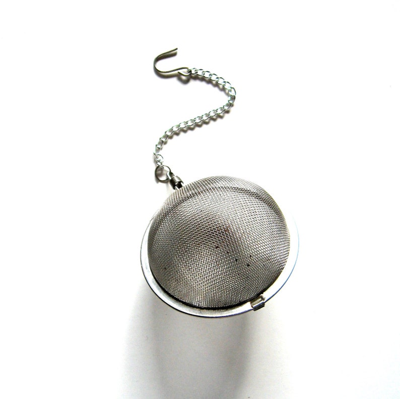 Vintage Tea Infuser Tea Ball With Chain and Hook Large Tea Etsy