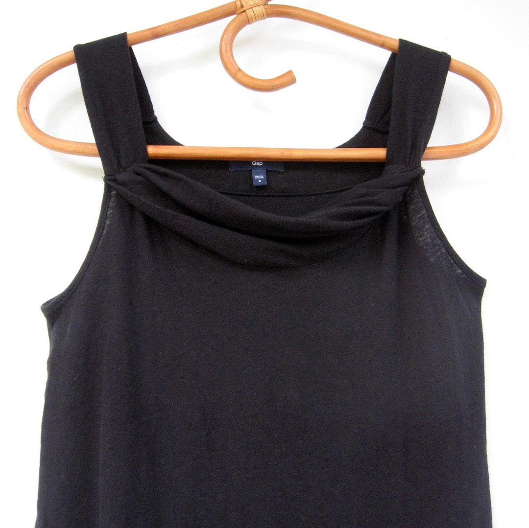 Vintage Top by GAP Tank Top Black Top Rolled Fabric - Etsy