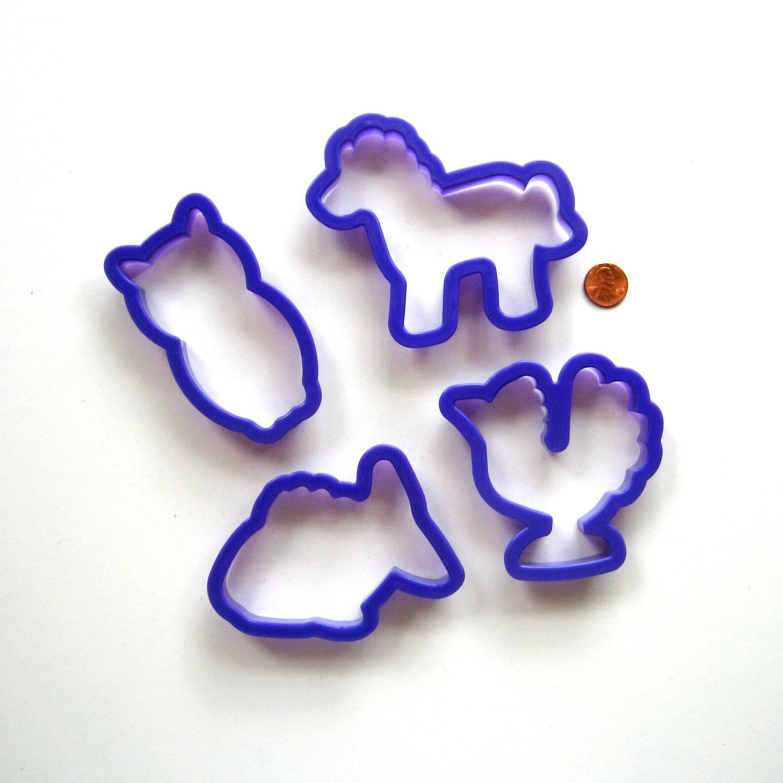 Vintage Cookie Cutters Set of 8 Plastic Animal Cookie Etsy