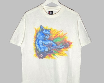 BB King Blues Festival Baseball Jersey Shirt Vintage 90s Cat Made 