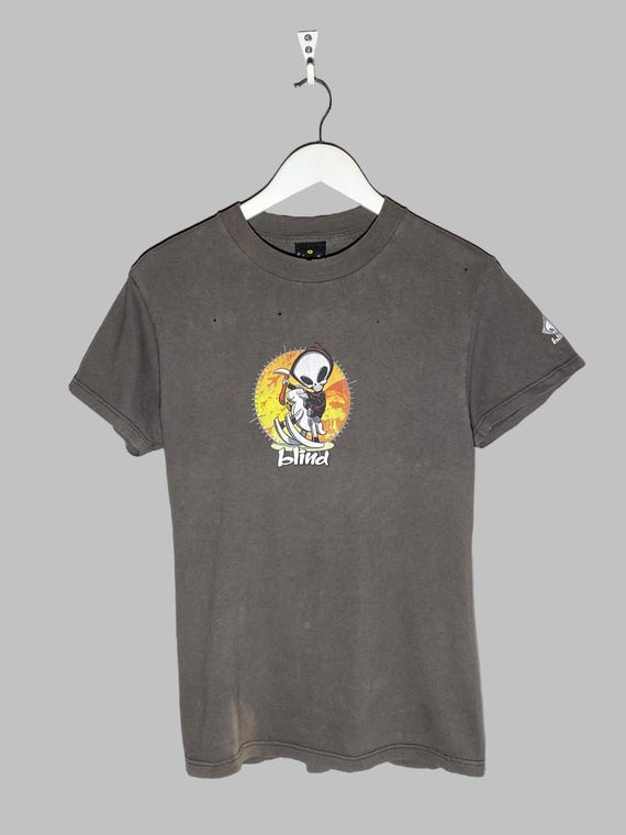 Vintage 90s Blind Skateboards T-shirt Reaper Graphic Distressed 
