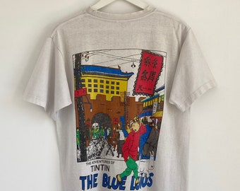 Vintage 00s the Adventures of Tin Tin “the Blue Lotus” T-shirt