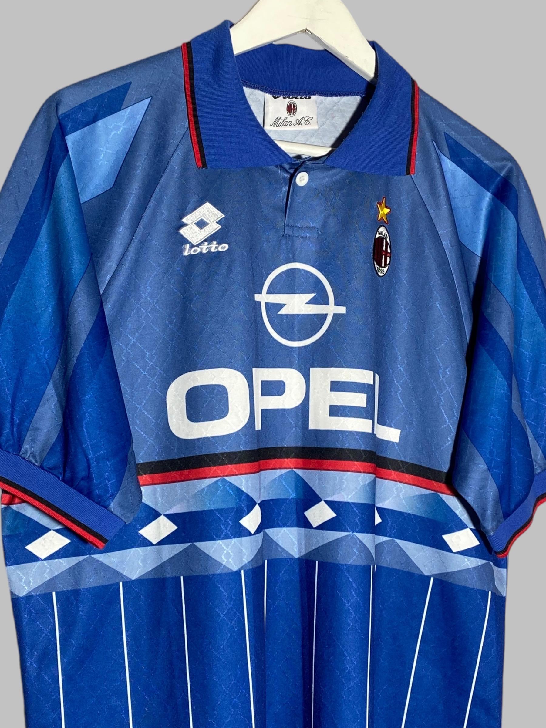 Vintage Lotto AC Milan 1995 1996 Fourth Football Shirt Soccer