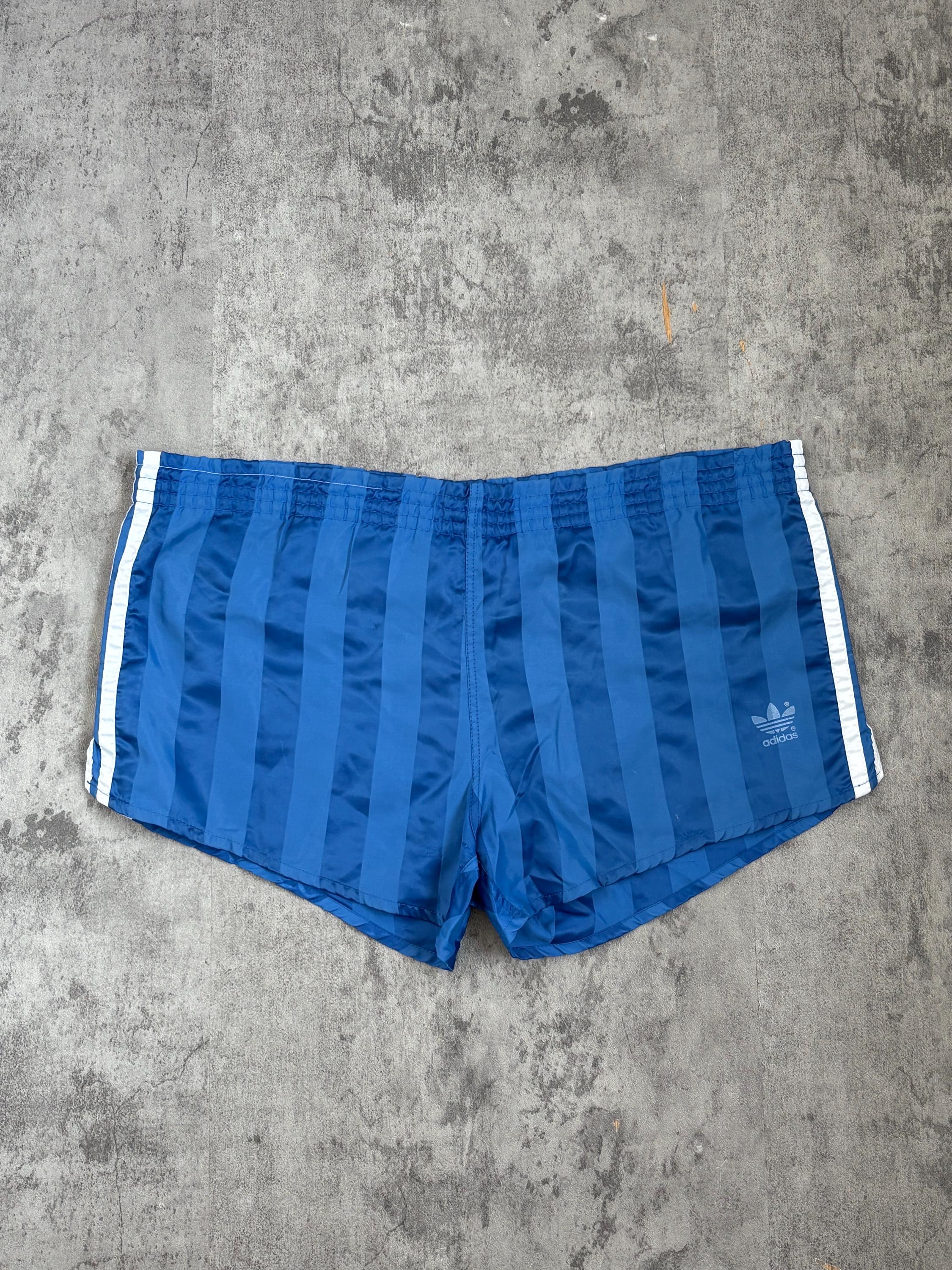 Short Vintage Années 80 Bleu Et Rouge - Nylon Football - Made In France - Taille 90