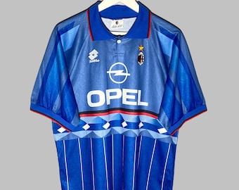 AC Milan 1995 - 1996 Home football Lotto long sleeve jersey