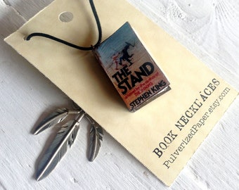 Mini Book Necklace - Stephen King's The Stand - Horror Fan Gift - Handmade Gift for Book Lover - Made to Order