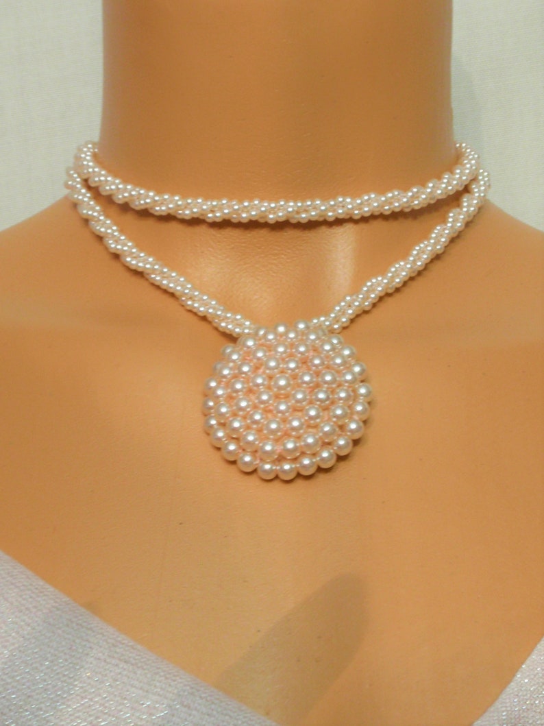 Vintage Marvella Twisted Pearl Necklace Signed /3 Strands 30 Etsy
