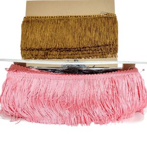 Vintage Decorative Fringe 4 inches high sold by the yard.Thick fringe for boho bags, drapes and clothing/sewing supplies/fringe trim