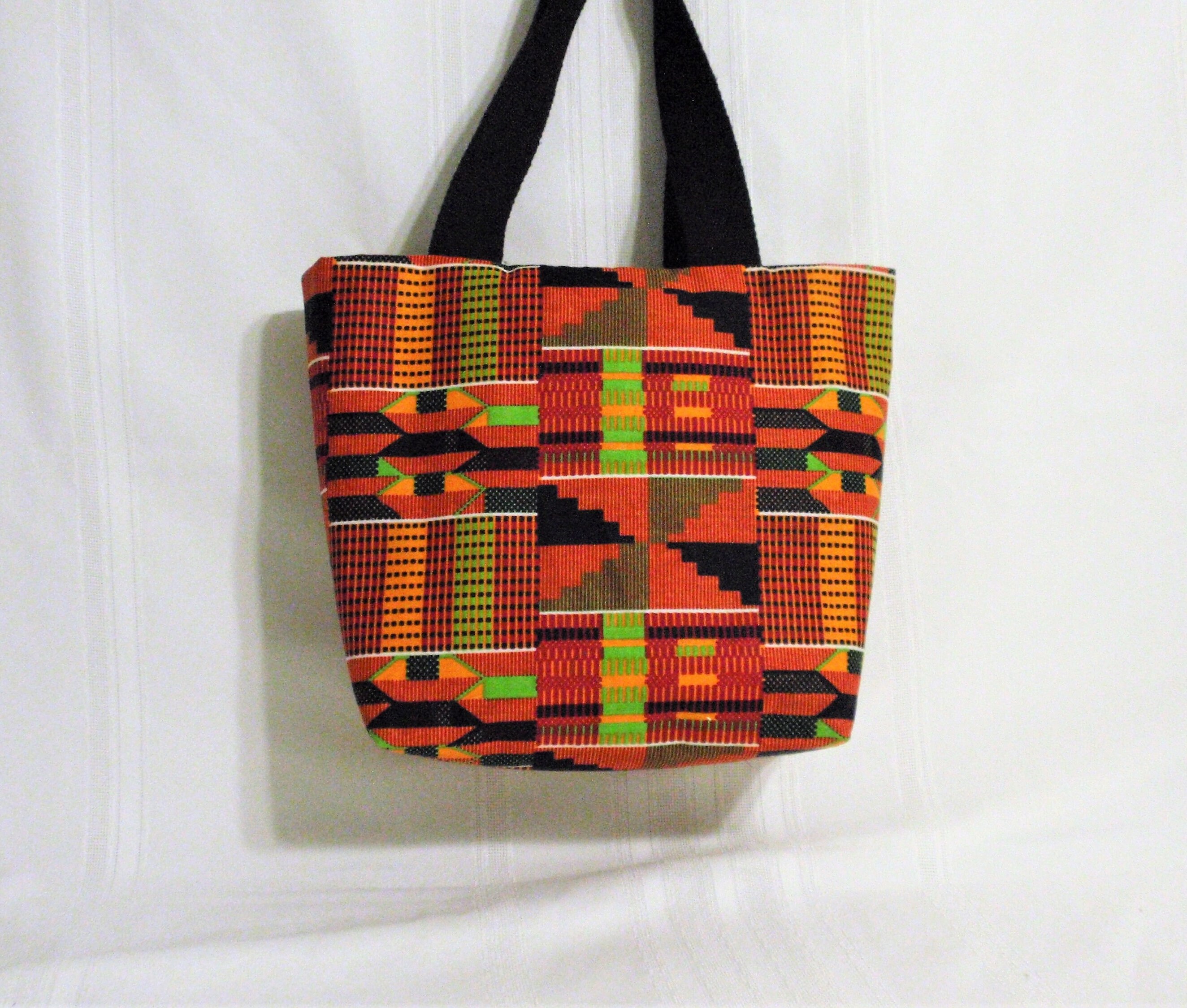 Two Tone Kente Bag (Medium) NAVY, Bag