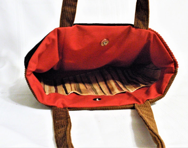 FREE Shipping/corduroy Tote Bag/gifts/large Pockets Tote Bag /handmade