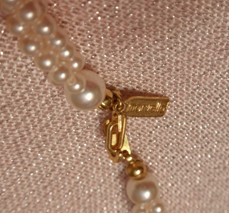 Vintage Marvella Twisted Pearl Necklace Signed /3 Strands 30 Etsy