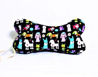 Cute Dogs Neck Support Pillow& Cover/Back, Knee Support /TV and Travel Pillow /Dog Bone pillow/ Home Decor /Handmade Gift for All Ages