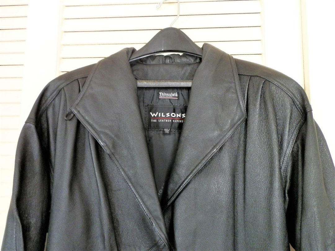 Vintage Wilson Leather Coat.genuine 100 Leather., Thinsulate Removable