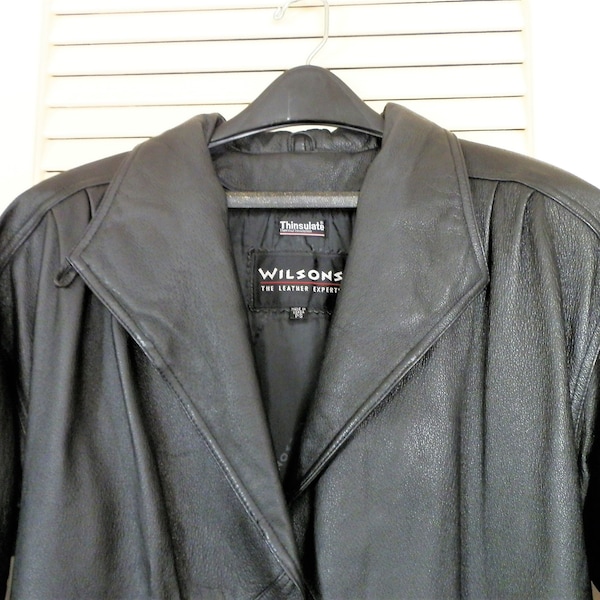 Vintage Wilson Leather Coat.Genuine 100% Leather., Thinsulate removable lining,Stylish Small Dress coat/HALF PRICE SALE, Closeout