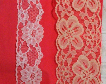 Lace Trim for Sewing/Sewing Notions/ Sewing supplies ,Bridal Wedding sewing/Lace trim edging .Choice of two styles. White or Off white color