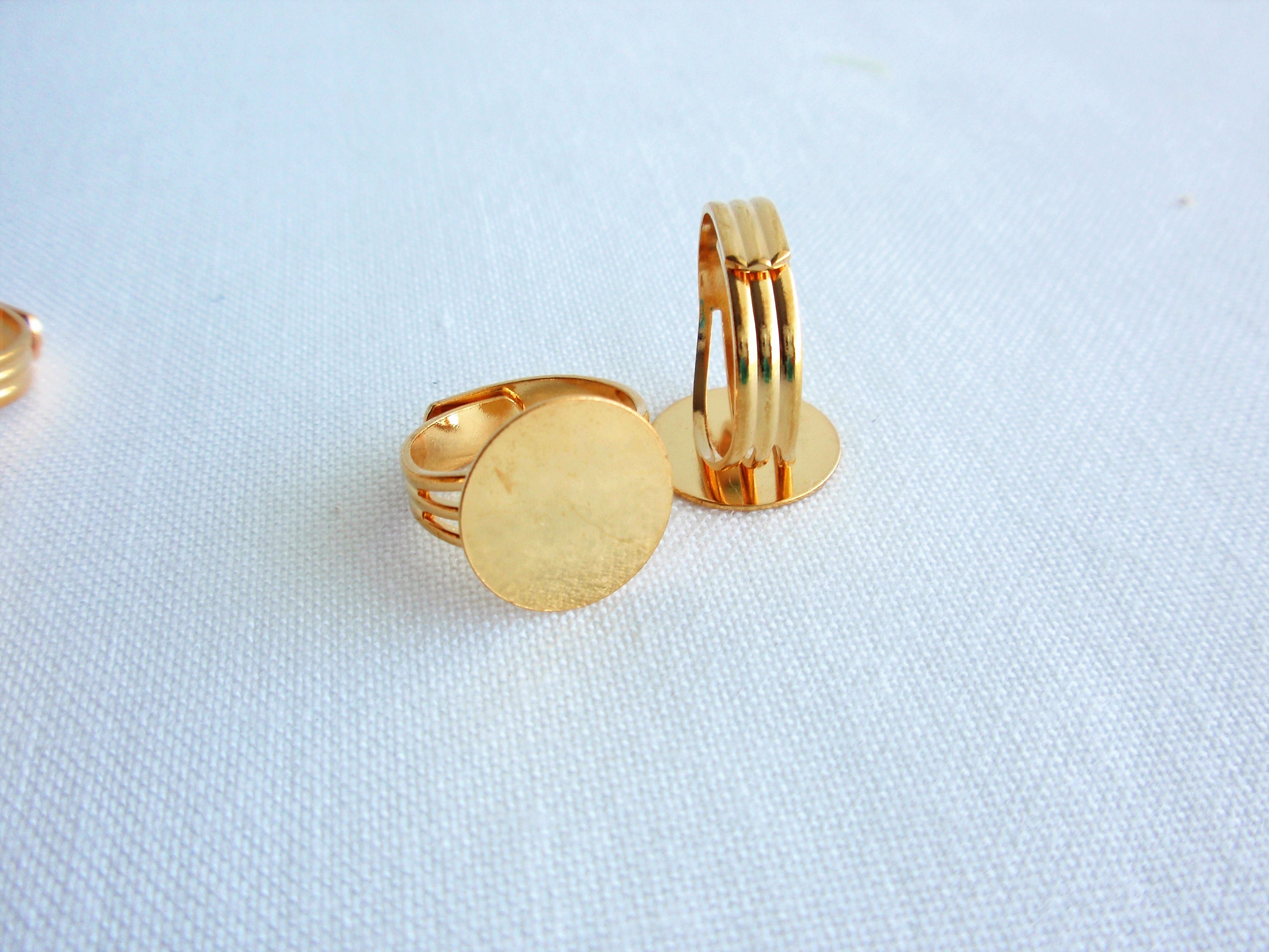 Ring Blanks Adjustable for Jewelry making .Lot 10 rings.Shiny Etsy