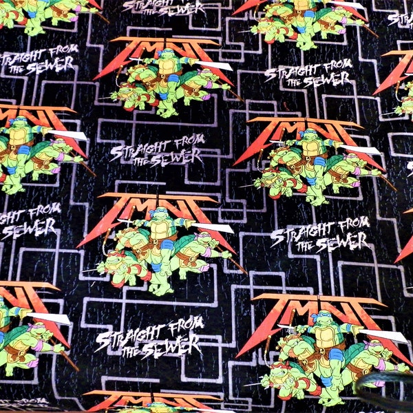 TMNt Nickelodeon /CLOSEOUT Right from The Sewer/100%Cotton Fabric/ great for DIY Crafts, quilt, Pillows/masks/bags/Kids and Adult Crafts
