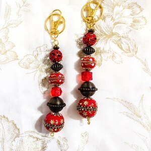 Purse and Zipper Charms/Zipper pull /bead Charm/Purse Bling /Gifts/ Handmade Gift/ Gift for her/ festive colors/Handbag Charm/Tote bag charm