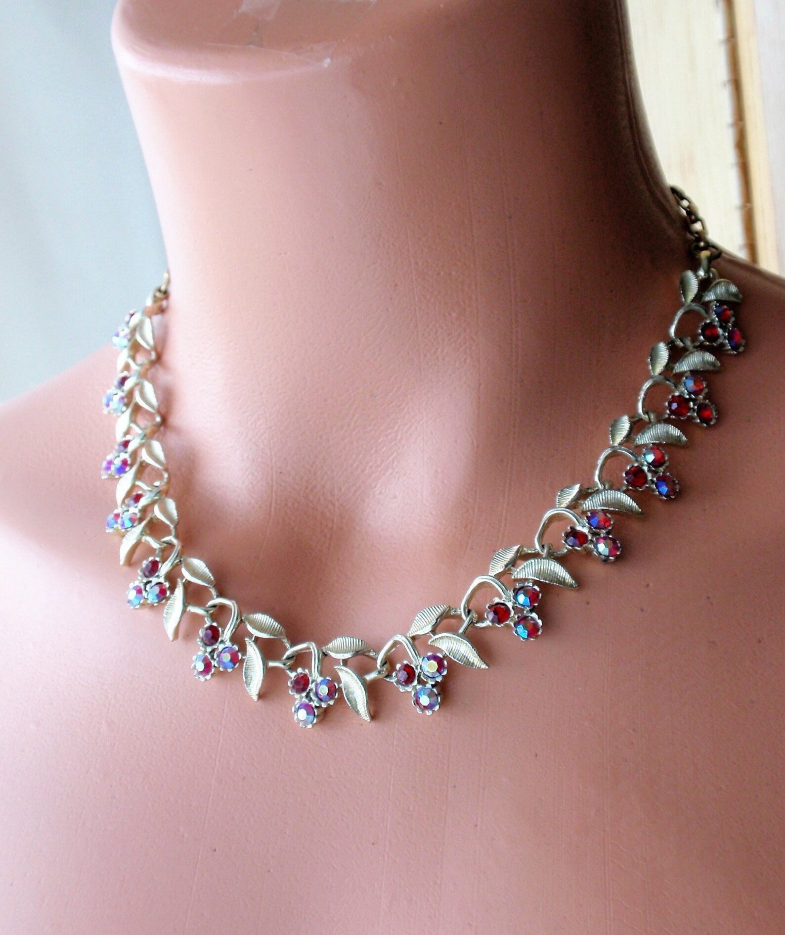 Vintage Rhinestone Choker Necklace & Earring Etsy