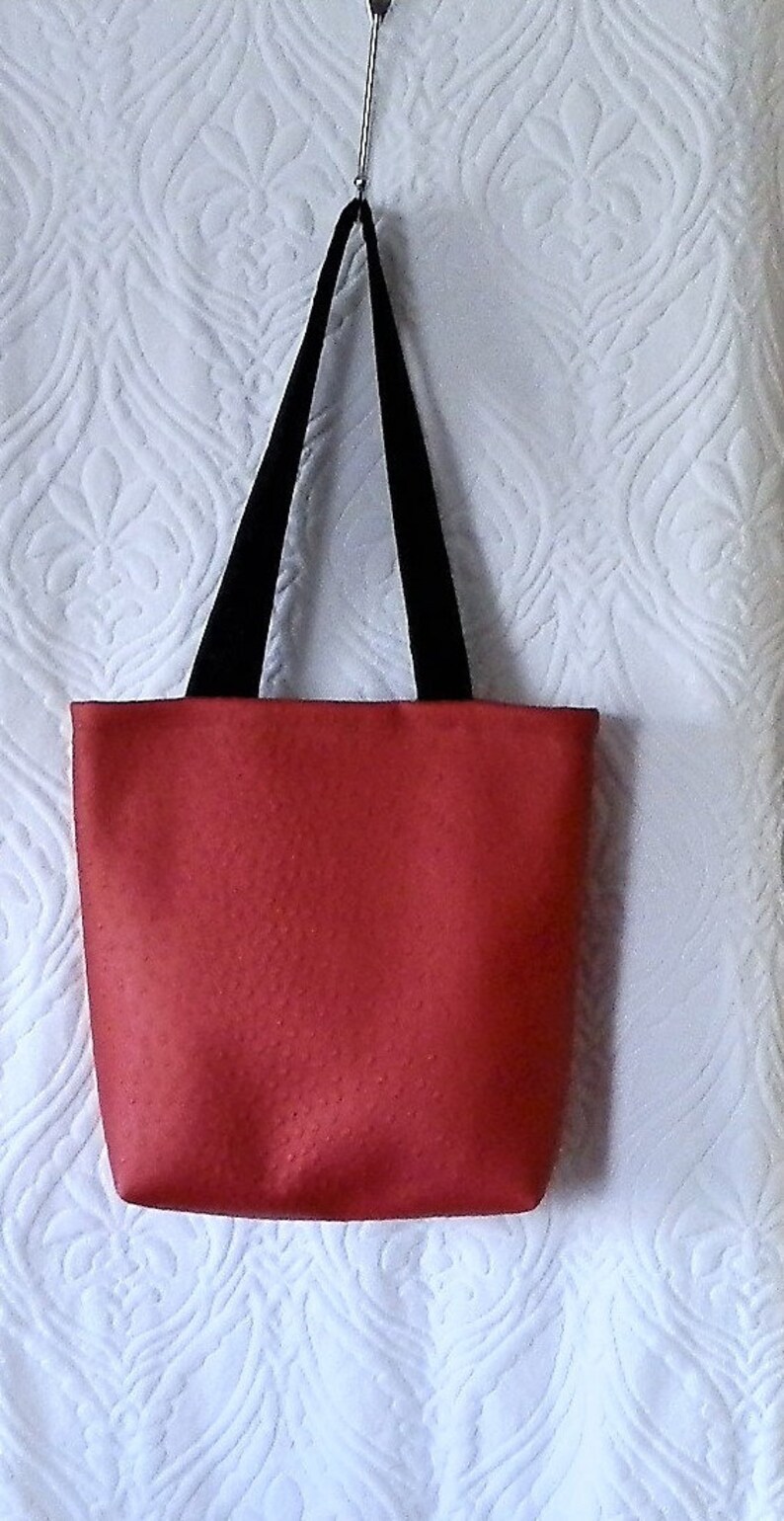 Leather Tote Bag & Zipper Pouch.15.5h X 13w X 4.5 Etsy