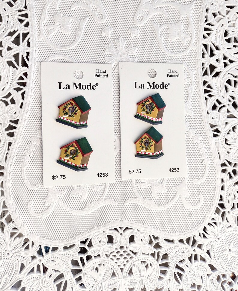 Vintage Buttons 22 Mm , House Design Button/ ,shank Buttons Sewing