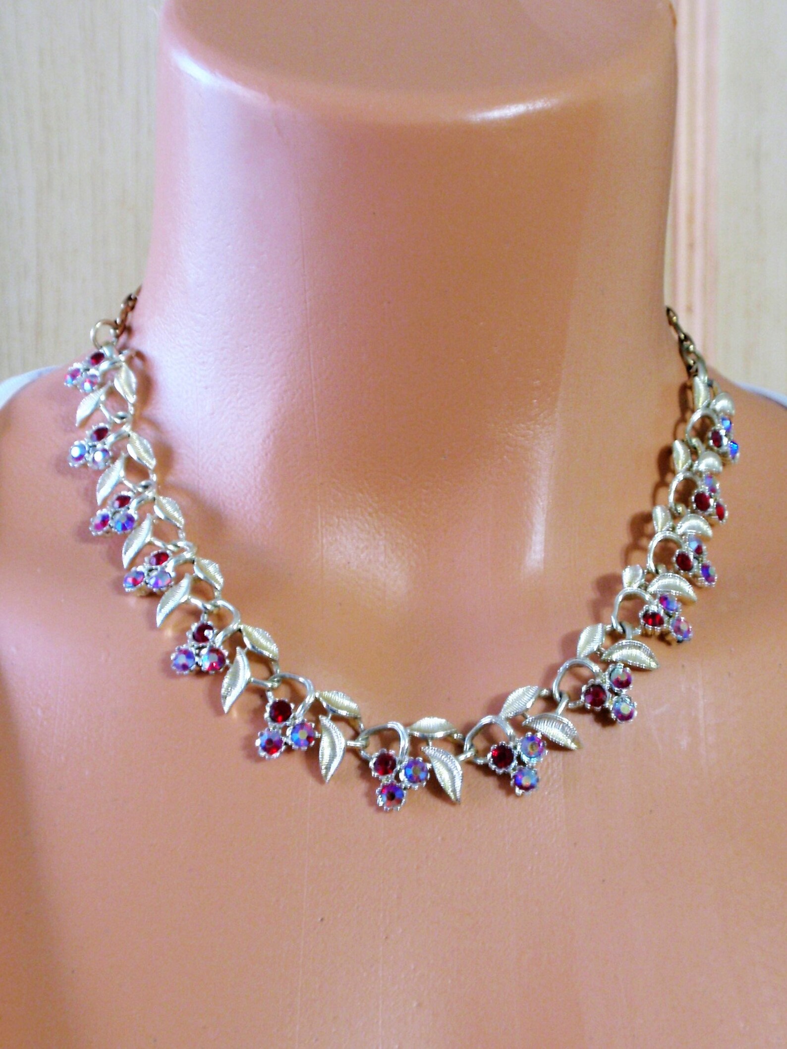 Vintage Rhinestone Choker Necklace & Earring Etsy