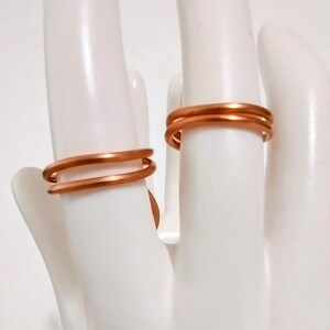 Copper double Swirls Statement ring/custom handmade ring/Copper claimed for centuries as Arthritis relief & health benefits/copper jewelry imagen 4