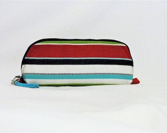 Zipper Pouch/Wide Open Pouch/Pen ,Pencil Cosmetic pouch/Back to school supplies/Handmade gift/ Unisex Gift