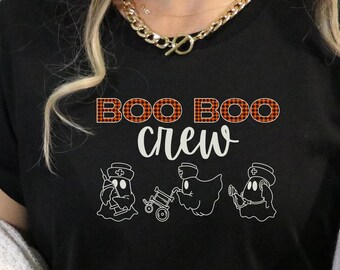 Nurse Shirt Halloween Boo Boo Crew T-Shirt ER Nurse Fall RN Shirt Healthcare Worker Tee Gift for Medical Assistant Halloween Outfit